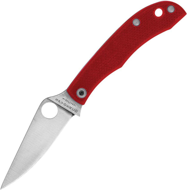 Spyderco Honeybee Red G10 Satin 12C27 Sandvik