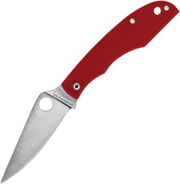 Spyderco Grasshopper Red G10 Satin 12C27 Sandvik