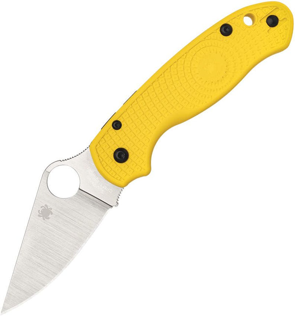 Spyderco Para 3 Salt Compression Lock Lightweight Yellow FRN Satin PlainEdge CPM MagnaCut