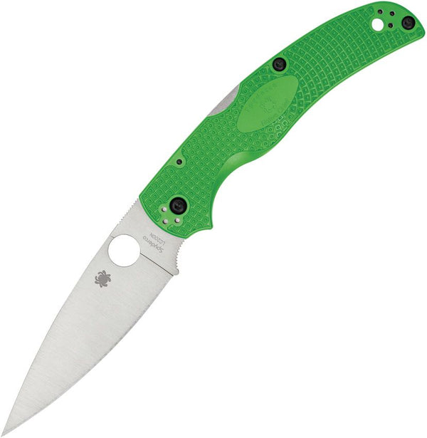 Spyderco Native Chief Lockback Salt Green FRN Satin PlainEdge LC200N