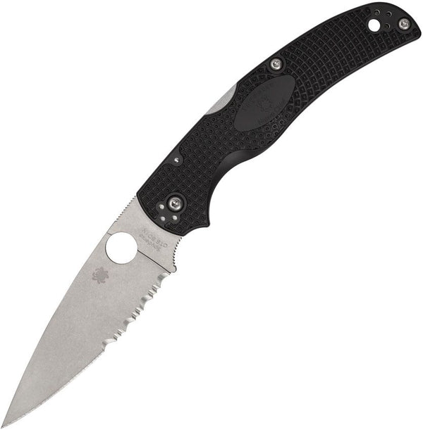 Spyderco Native Chief Lightweight Lockback Black FRN Satin CombinationEdge CTS-BD1N