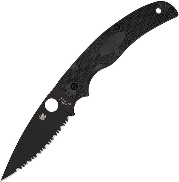 Spyderco Native Chief Lightweight Lockback Black Texture FRN DLC Coated SpyderEdge CTS BD1N