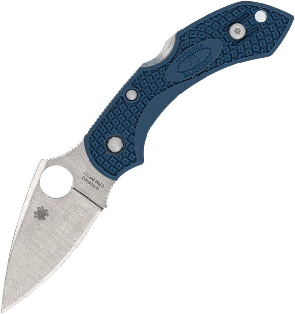Spyderco Dragonfly 2 Lockback Cobalt Blue Textured FRN Satin CPM SPY27