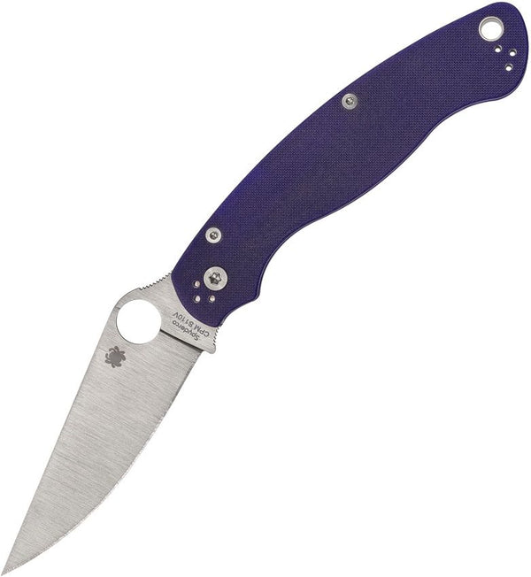 Spyderco Military 2 Compression Lock Dark Blue G10 Satin PlainEdge CPM S110V