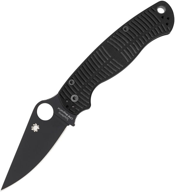 Spyderco Para Military 2 Salt Compression Lock Blackout G10 DLC PlainEdge CPM MagnaCut