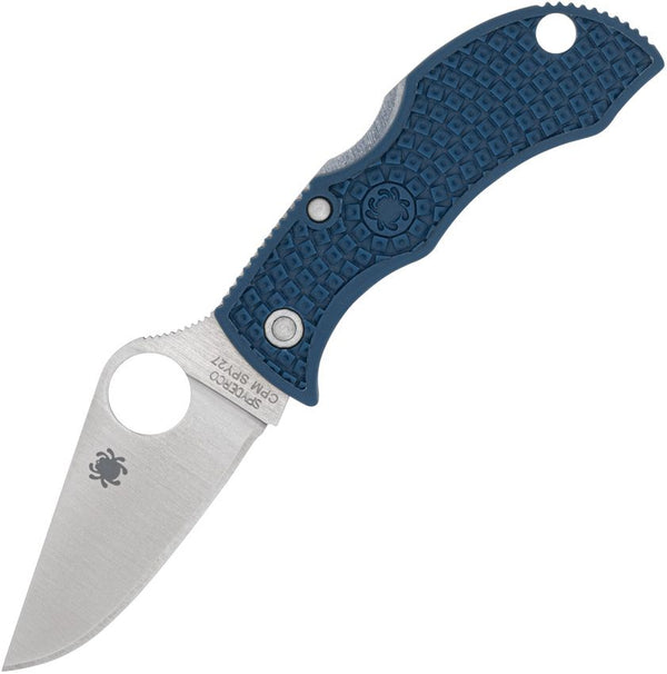 Spyderco Manbug Lockback Cobalt Blue FRN Satin PlainEdge CPM SPY27