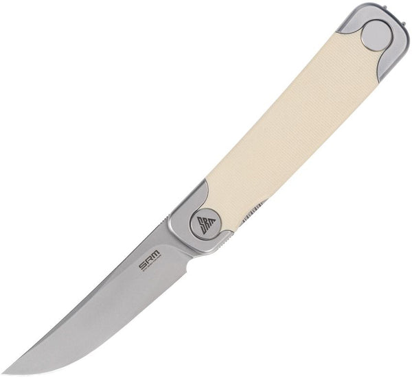 SRM Knives Enso Linerlock Tan G10 Bead Blast 14C28N Sandvik