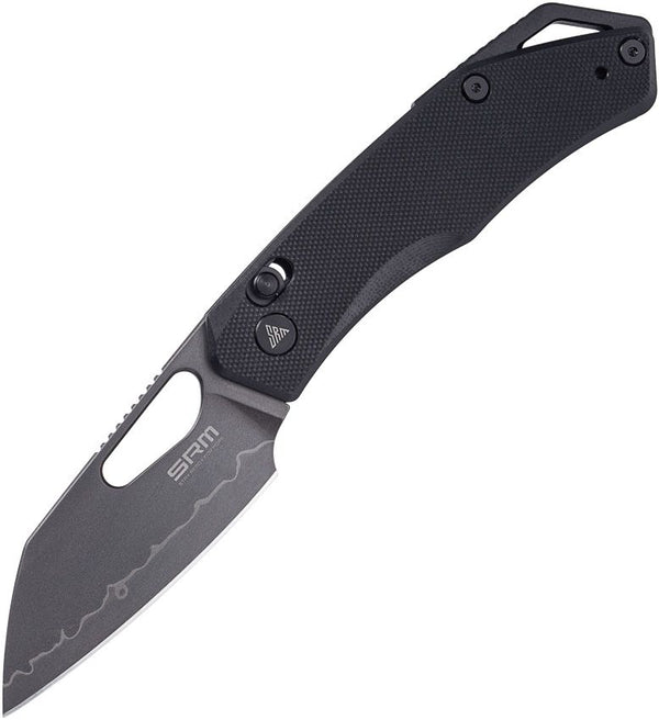 SRM Knives Cub 261M Ambi-Lock Blackout G10 Oxide Coated Laminated 140Cr