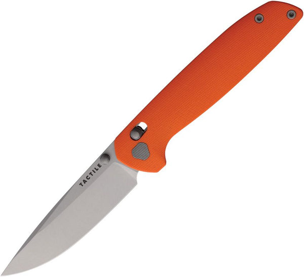 Tactile Knife Company Maverick Crossbar Lock Orange G10 Stonewash MagnaCut
