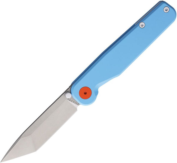 Tactile Knife Company Rockwall Linerlock GT Blue Titanium Stonewash MagnaCut