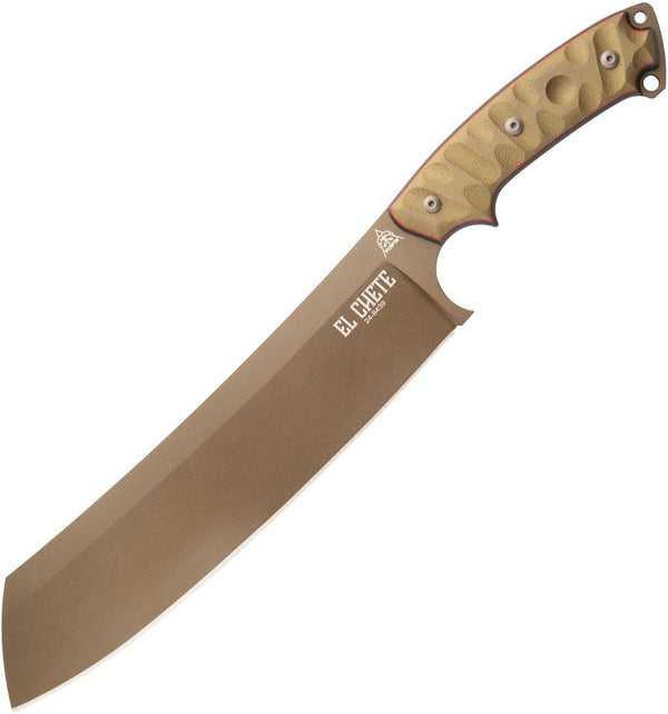 TOPS Knives El Chete Midnight Bronze Tan Canvas Micarta RMT Midnight Bronze 1095HC