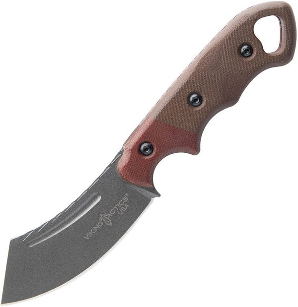 TOPS Knives Viking Tactics Patriot Green and Tan canvas Micarta Gray Tungsten Cerakote 1095HC