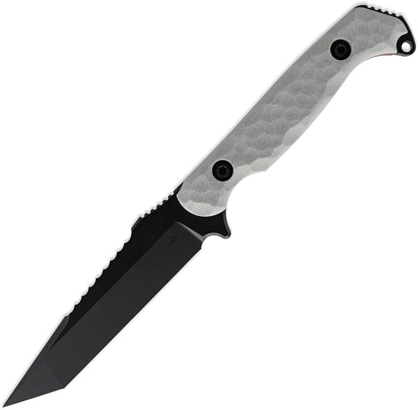 Toor Knives Darter T Fixed Blade Disruptive Gray Sculpted G10 Black Gun-Kote Sawback Tanto CPM S35VN