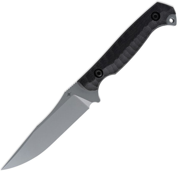 Toor Knives Krypteia S Fixed Blade Black Sculpted G10 Gray Gun-Kote CPM-M4