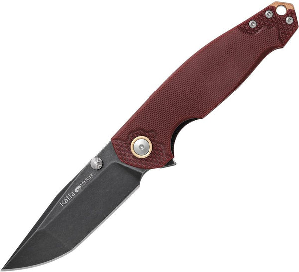 Viper Katla Linerlock Limited Edition Red G10 Black Stonewash Bohler M390