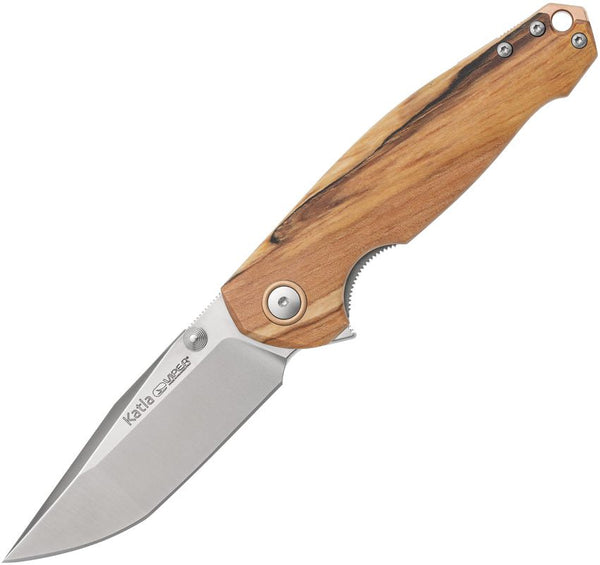 Viper Katla Linerlock Flamed Poplar Wood Satin Bohler M390