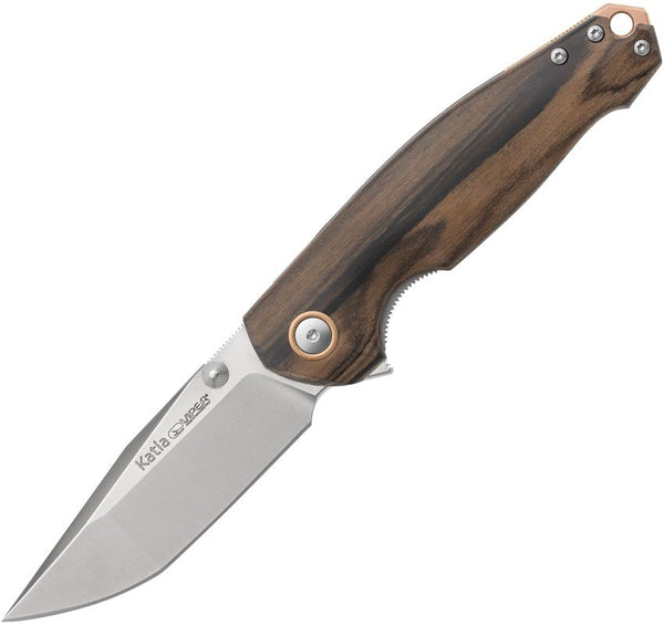 Viper Katla Linerlock Ziricote Wood Satin Bohler M390