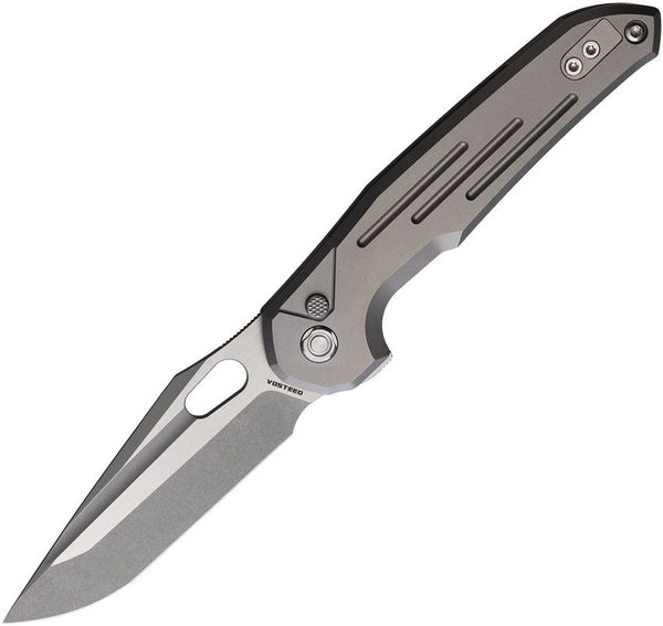 Vosteed Thunderbird Trek Lock Gray Titanium Bead blast and Brushed Elmax