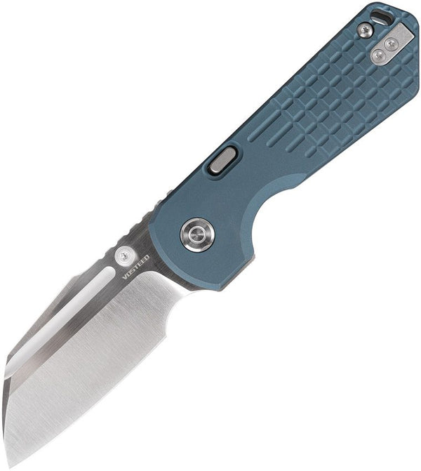 Vosteed Hedgehog Top Linerlock Blue Aluminum Two Tone Sheepsfoot S35VN