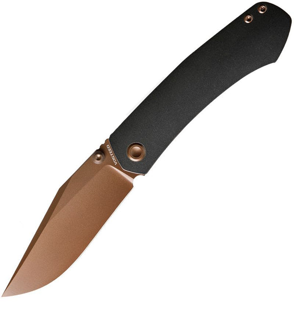 Vosteed Vallhund Framelock Black Stonewash Titanium Copper Dune S35VN