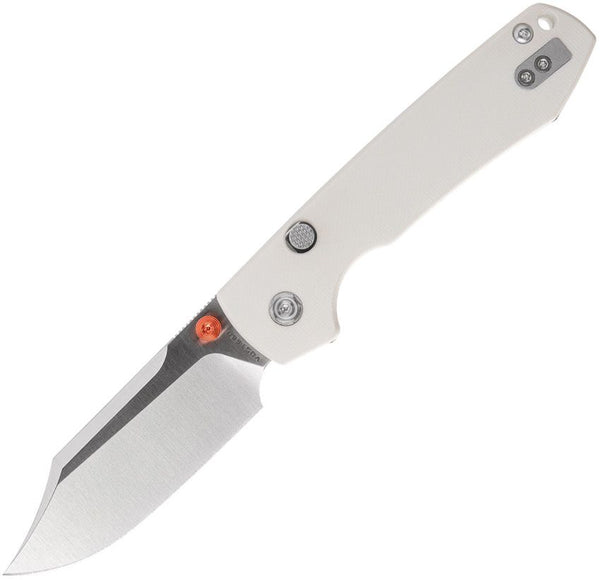 Vosteed Raccoon Top Linerlock White G10 Satin Bowie 14C28N Sandvik