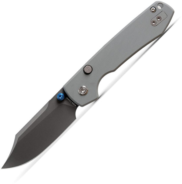 Vosteed Raccoon Top Linerlock Gray G10 Destroyer Bowie 14C28N Sandvik