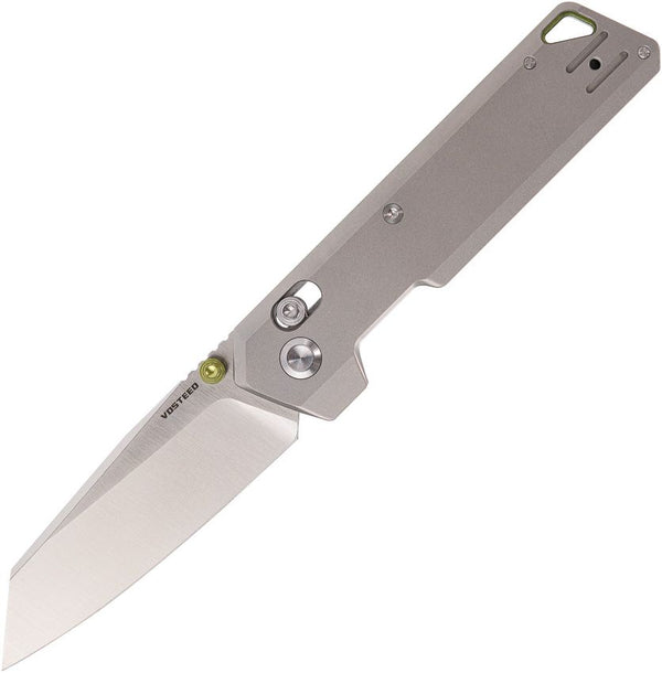 Vosteed Parallel Crossbar Lock Gray Titanium Satin Reverse Tanto 154CM