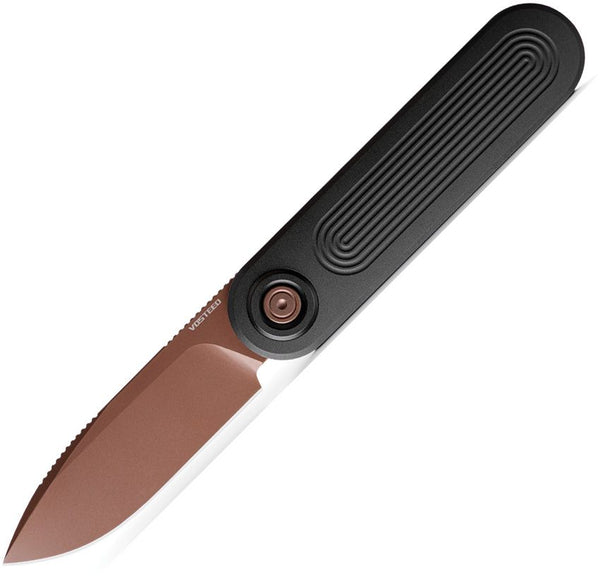 Vosteed Corgi-V Vanchor Lock Black Aluminum Copper Dune Drop Point S35VN