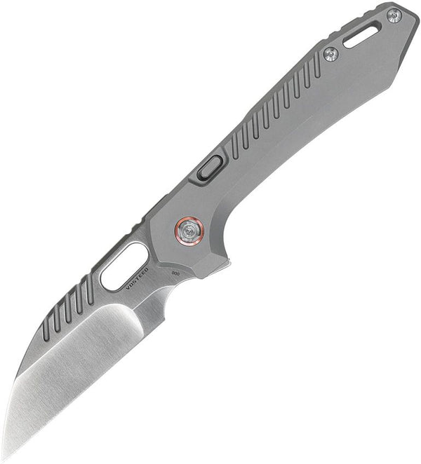 Vosteed RSKAOS Top Linerlock Gray Titanium Satin Wharncliffe Bohler M390