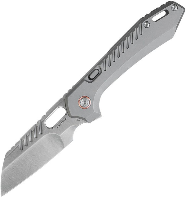 Vosteed RSKAOS Top Linerlock Gray Titanium Satin Sheepsfoot Bohler M390