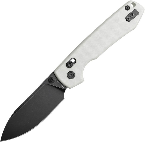 Vosteed Raccoon A0507 Crossbar Lock White G10 Black Stonewash 14C28N Sandvik