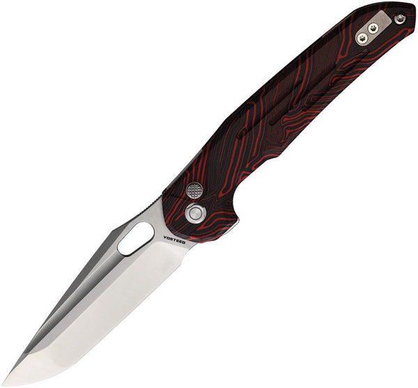 Vosteed Thunderbird Trek Lock Black & Red G10 G-Mascus Satin Tanto CPM S35VN