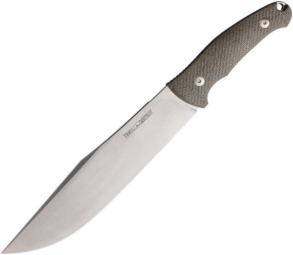 Viper Trail Fixed Blade Green Canvas Micarta Stonewash Bohler N690