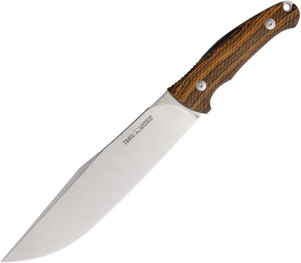 Viper Trail Fixed Blade Bocote Wood Stonewash Bohler N690