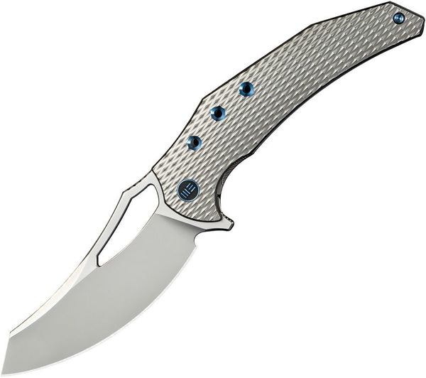 We Knife Co Ltd Epaulette Framelock BB Checkered Titanium Bead Blast Bohler M390
