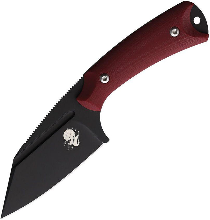 Akeron La Sanction by Bastinelli Red G10 Black Stonewash Bohler N690 - Knives.mx