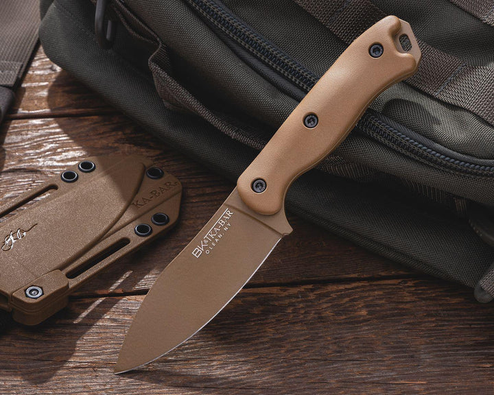 Becker Nessmuk Fixed Blade Tan Ultramid 1095 Cro-Van - Knives.mx