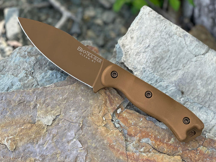 Becker Nessmuk Fixed Blade Tan Ultramid 1095 Cro-Van - Knives.mx