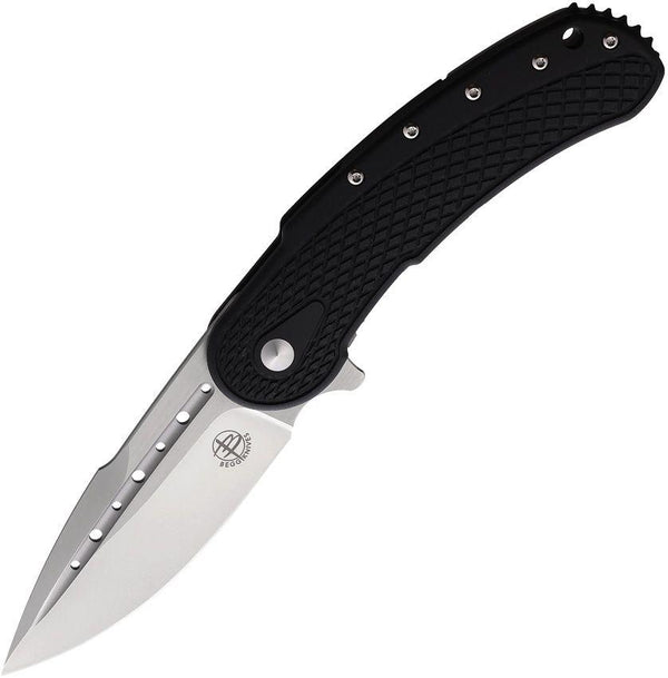 Begg Knives Bodega Framelock Black Checkered G10 Satin Spear Point D2 - Knives.mx