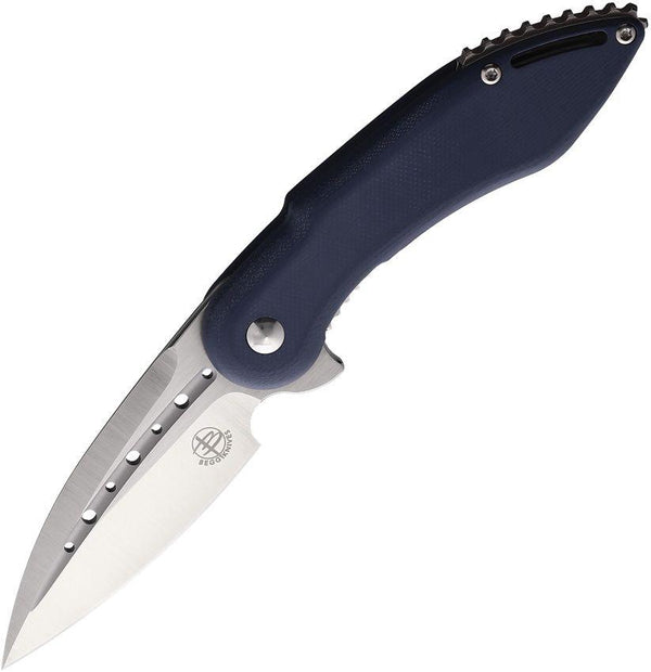 Begg Knives Mini Glimpse Linerlock Blue-Gray Smooth G10 Satin D2 - Knives.mx