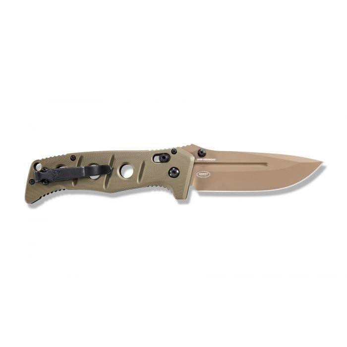 Benchmade Adamas Olive Drab G10 Flat Earth Plain Drop Point CPM-CruWear® - Knives.mx