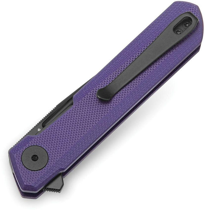 Bestech Knives Mini Dundee Linerlock Purple G10 Gray PVD Coated D2 - Knives.mx