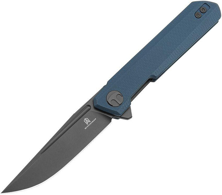 Bestech Knives Mini Dundee Linerlock Slate Blue G10 Gray PVD Coated D2 - Knives.mx