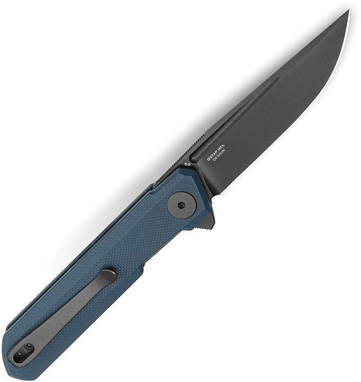 Bestech Knives Mini Dundee Linerlock Slate Blue G10 Gray PVD Coated D2 - Knives.mx