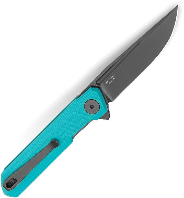 Bestech Knives Mini Dundee Linerlock Teal G10 Gray PVD Coated D2 - Knives.mx