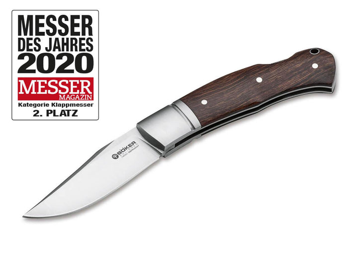 Boker Boxer Lockback Desert Ironwood Satin Bohler N690 - Knives.mx