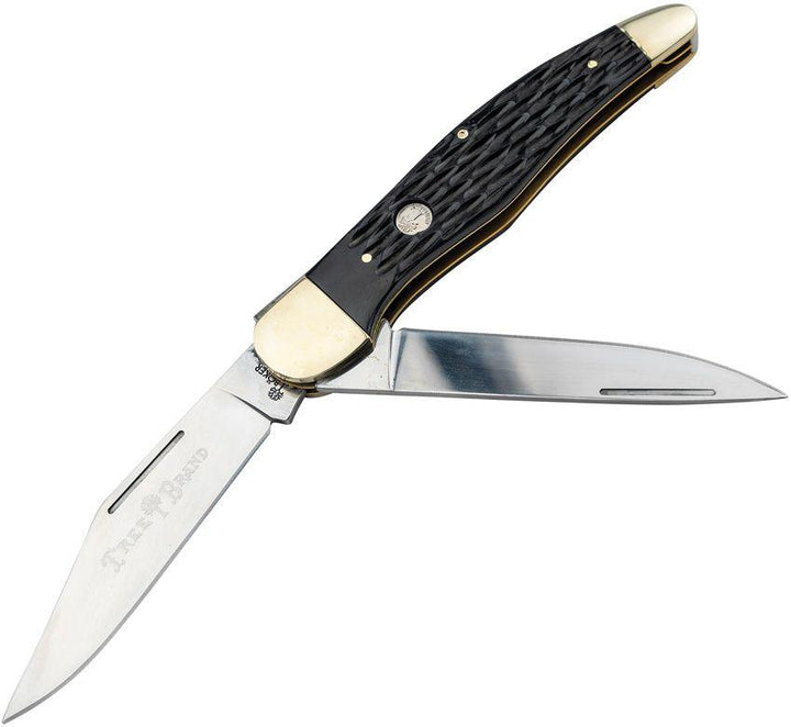 Boker Folding Hunter Black Jigged Bone Mirror D2 - Knives.mx