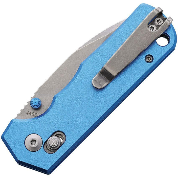 Boker Magnum Rockstub Axis Lock Blue Anodized Aluminum Satin 440B - Knives.mx