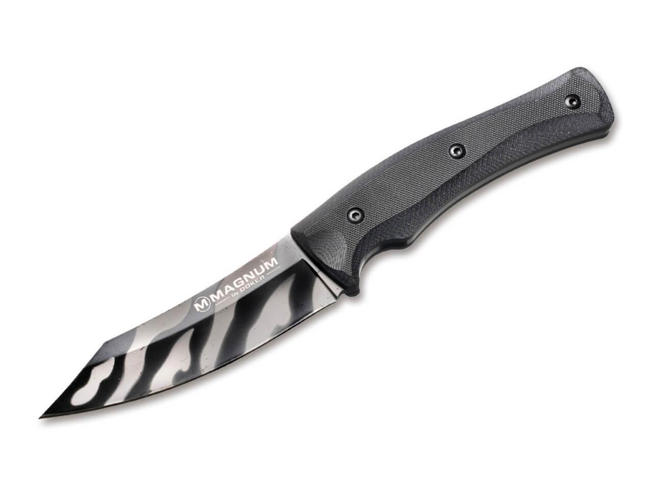 Boker Magnum Tiger Lily Trapper Black G10 Camo 440A - Knives.mx