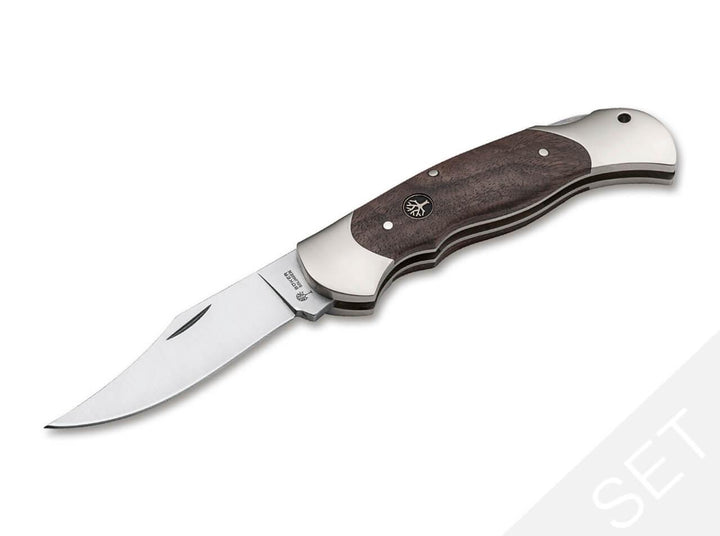 Boker Optima II Lockback Walnut Wood Satin 4034 Stainless - Knives.mx